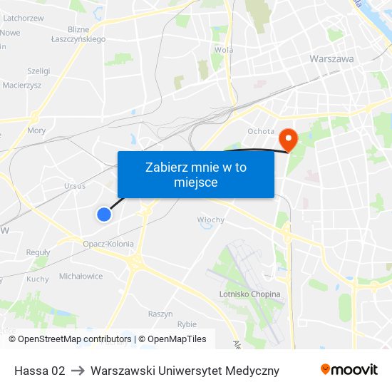 Hassa 02 to Warszawski Uniwersytet Medyczny map