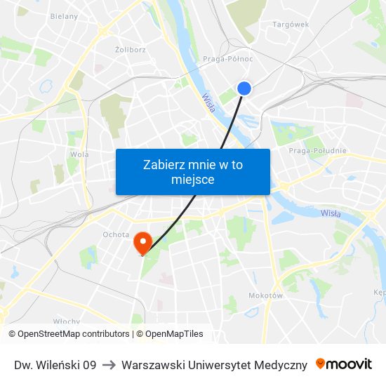 Dw. Wileński 09 to Warszawski Uniwersytet Medyczny map