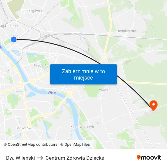 Dw. Wileński to Centrum Zdrowia Dziecka map