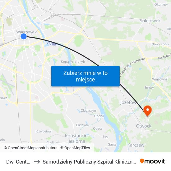 Dw. Centralny 27 to Samodzielny Publiczny Szpital Kliniczny Im. Prof. Adama Grucy map