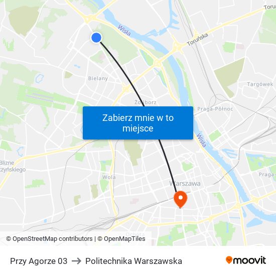 Przy Agorze 03 to Politechnika Warszawska map