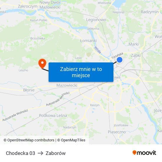 Chodecka 03 to Zaborów map