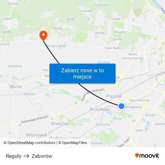 Reguły to Zaborów map