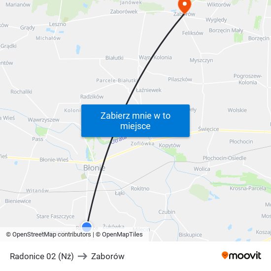 Radonice 02 (Nż) to Zaborów map