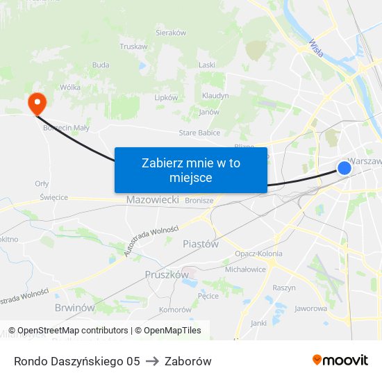 Rondo Daszyńskiego 05 to Zaborów map