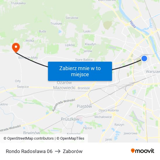 Rondo Radosława 06 to Zaborów map