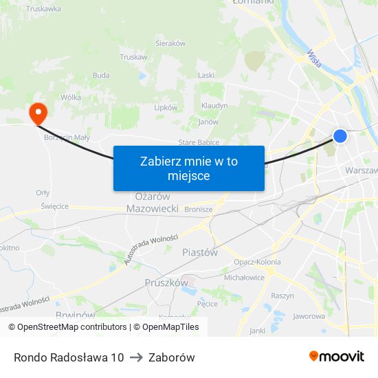 Rondo Radosława 10 to Zaborów map