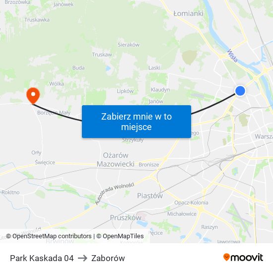 Park Kaskada 04 to Zaborów map