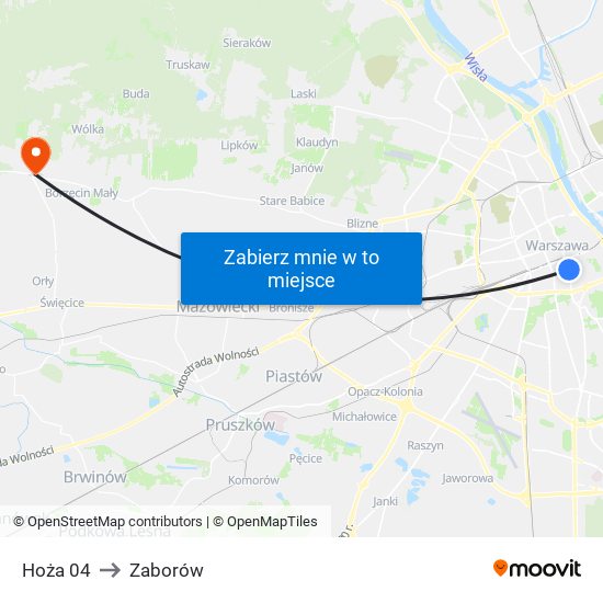 Hoża 04 to Zaborów map