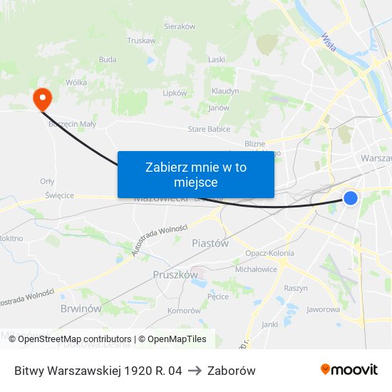 Bitwy Warszawskiej 1920 R. 04 to Zaborów map