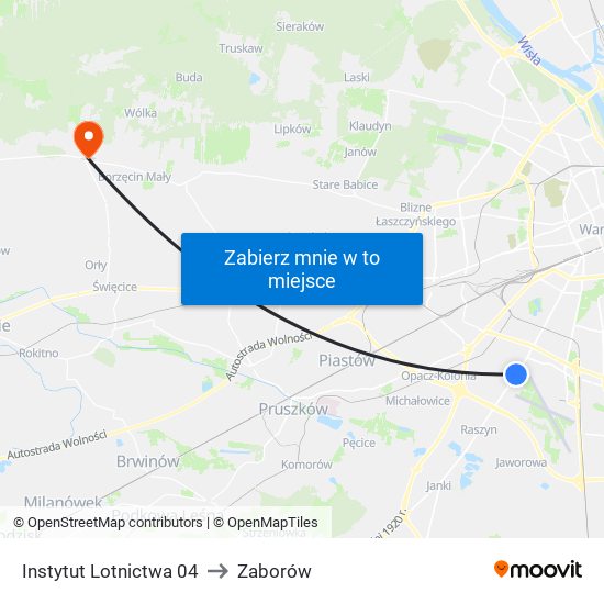 Instytut Lotnictwa 04 to Zaborów map