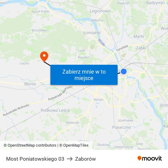 Most Poniatowskiego 03 to Zaborów map