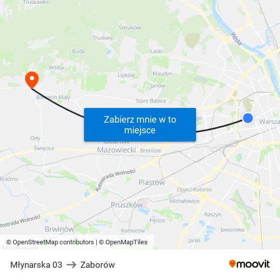 Młynarska 03 to Zaborów map