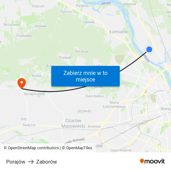 Porajów to Zaborów map