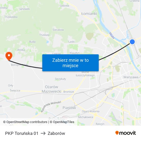 PKP Toruńska 01 to Zaborów map