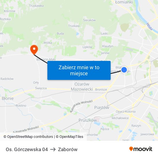 Os. Górczewska 04 to Zaborów map