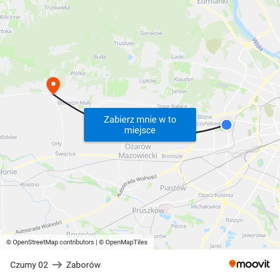 Czumy 02 to Zaborów map