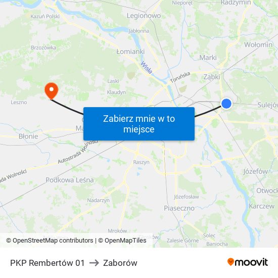 PKP Rembertów 01 to Zaborów map