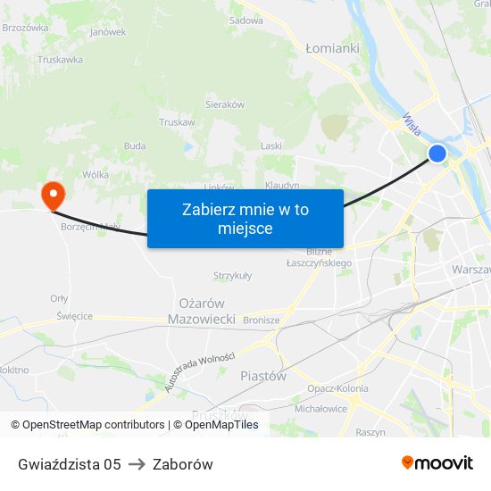 Gwiaździsta 05 to Zaborów map