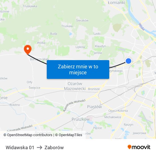 Widawska 01 to Zaborów map