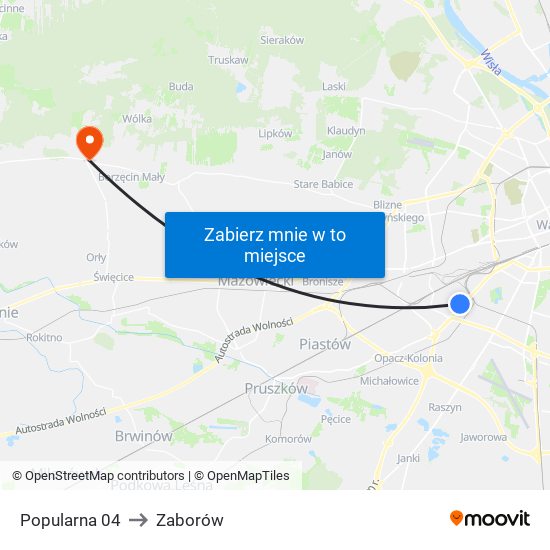 Popularna 04 to Zaborów map