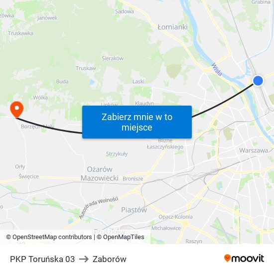 PKP Toruńska 03 to Zaborów map