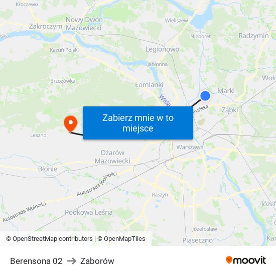 Berensona 02 to Zaborów map