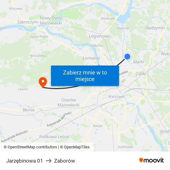 Jarzębinowa 01 to Zaborów map