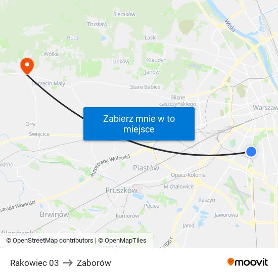 Rakowiec 03 to Zaborów map