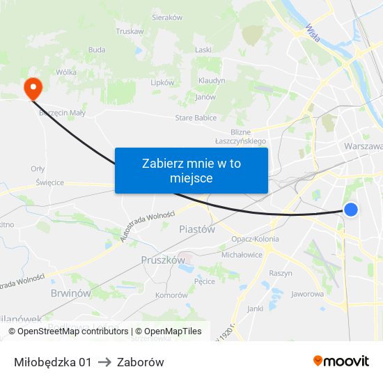 Miłobędzka 01 to Zaborów map