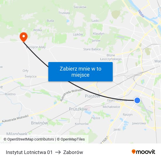 Instytut Lotnictwa 01 to Zaborów map