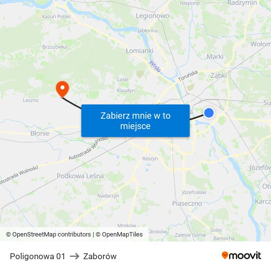 Poligonowa 01 to Zaborów map