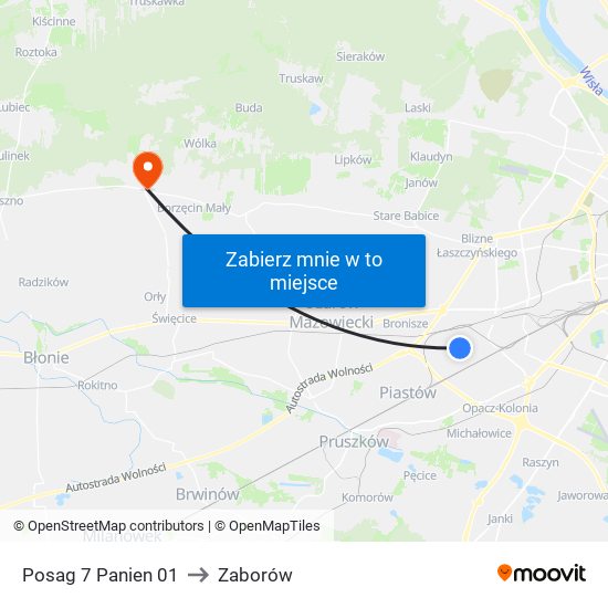 Posag 7 Panien 01 to Zaborów map