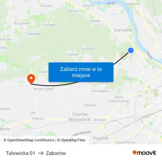 Tułowicka 01 to Zaborów map