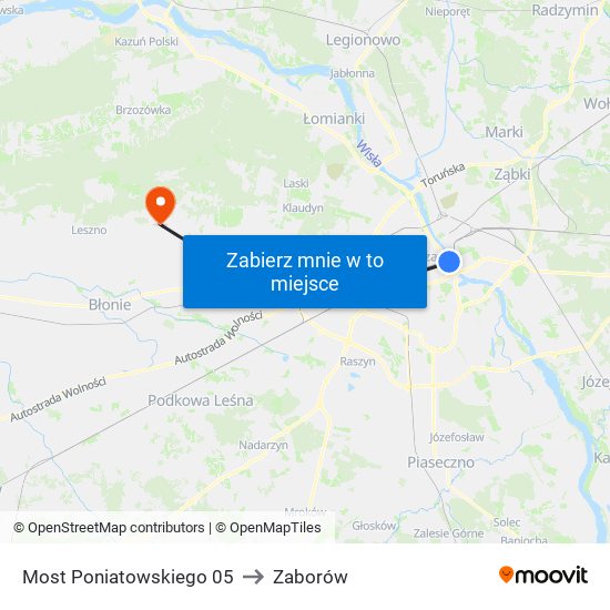 Most Poniatowskiego 05 to Zaborów map