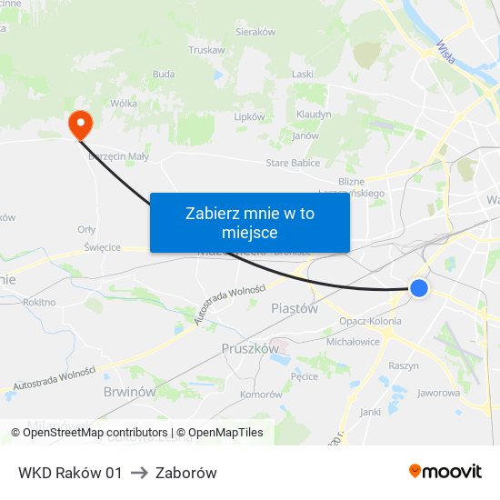 WKD Raków 01 to Zaborów map