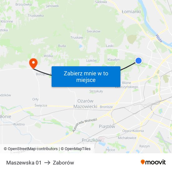 Maszewska 01 to Zaborów map