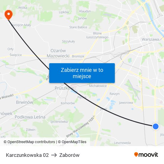 Karczunkowska 02 to Zaborów map