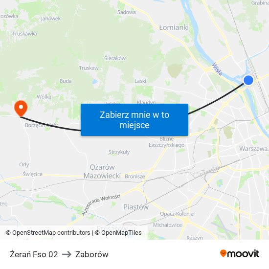 Żerań Fso 02 to Zaborów map