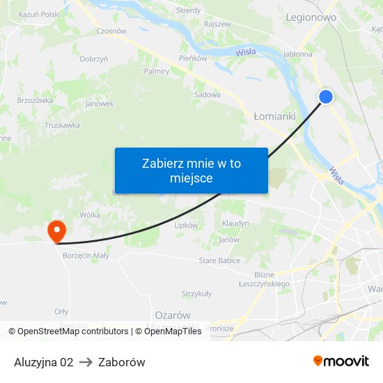 Aluzyjna 02 to Zaborów map