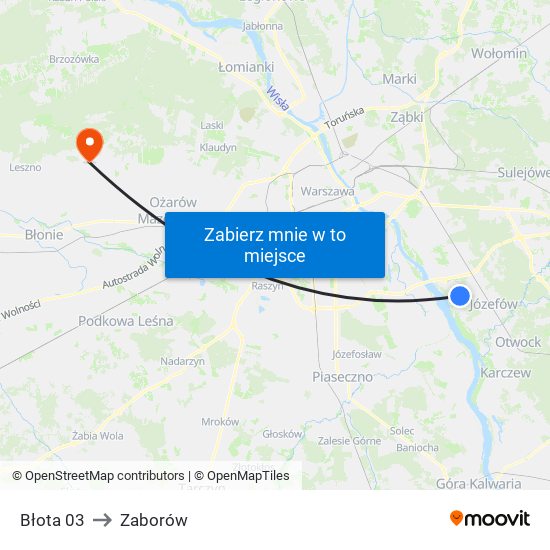 Błota 03 to Zaborów map