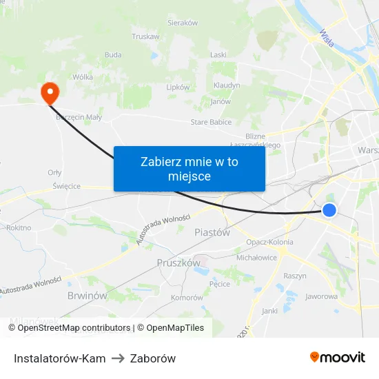Instalatorów - Kam to Zaborów map