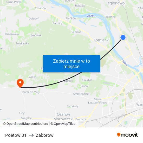 Poetów 01 to Zaborów map