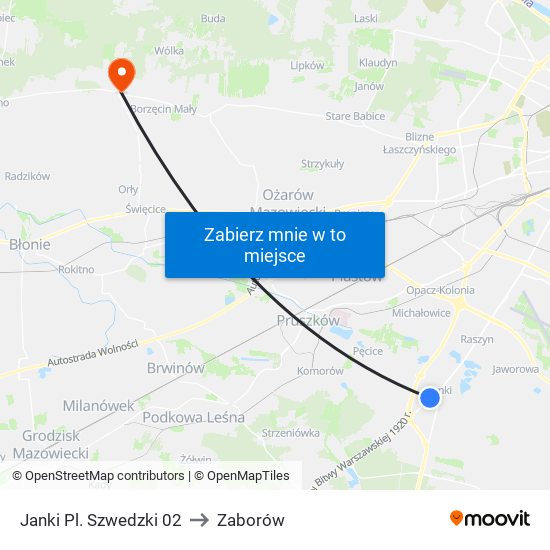 Janki Pl. Szwedzki 02 to Zaborów map