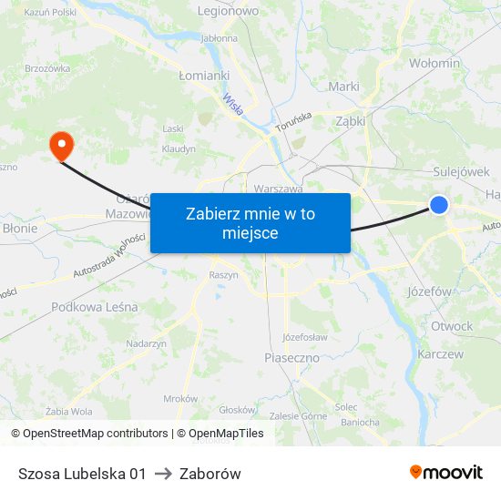 Szosa Lubelska 01 to Zaborów map