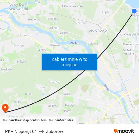 PKP Nieporęt 01 to Zaborów map