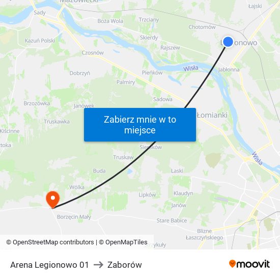 Arena Legionowo 01 to Zaborów map