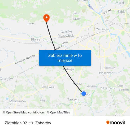 Złotokłos 02 to Zaborów map