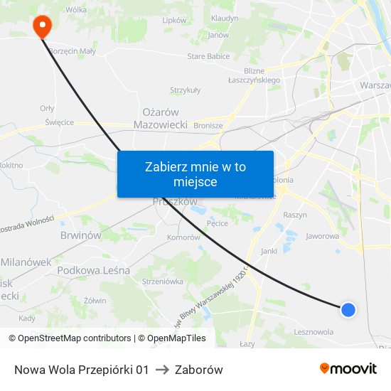 Nowa Wola Przepiórki 01 to Zaborów map