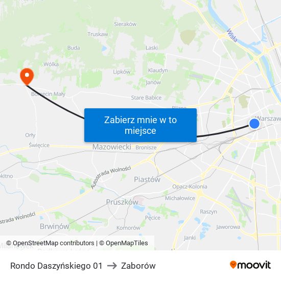 Rondo Daszyńskiego 01 to Zaborów map